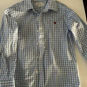 EPK Kids Light Blue Gingham Button Down Shirt